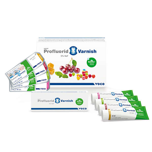 Profluorid varnish + biomin tubos prevención y profilaxis voco