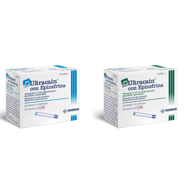 Anestesia ultracain azul 0,5 mg 100 unidades anestesias y agujas normon