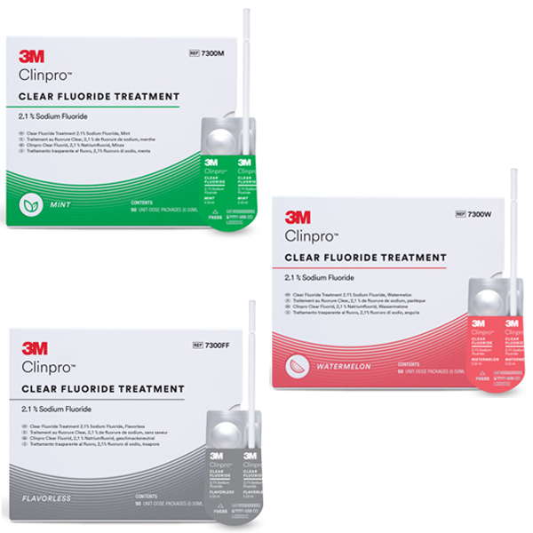 Clinpro clear fluoride 50x0,5ml prevenção e profilaxia solventum (3m)