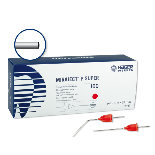 Agujas miraject p 21g 0.8x25mm 100 uds endodoncia hager & werken