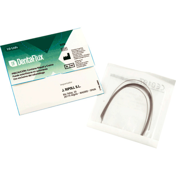 Arcos nitinol superior cuadrado 16x22cm 10 uds ortodoncia sin marca