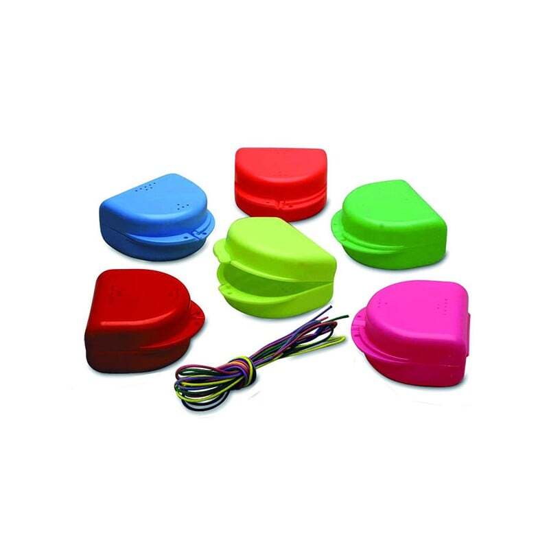 Caja orto protesis perforadas grandes colores 25 unidades ortodoncia sin marca