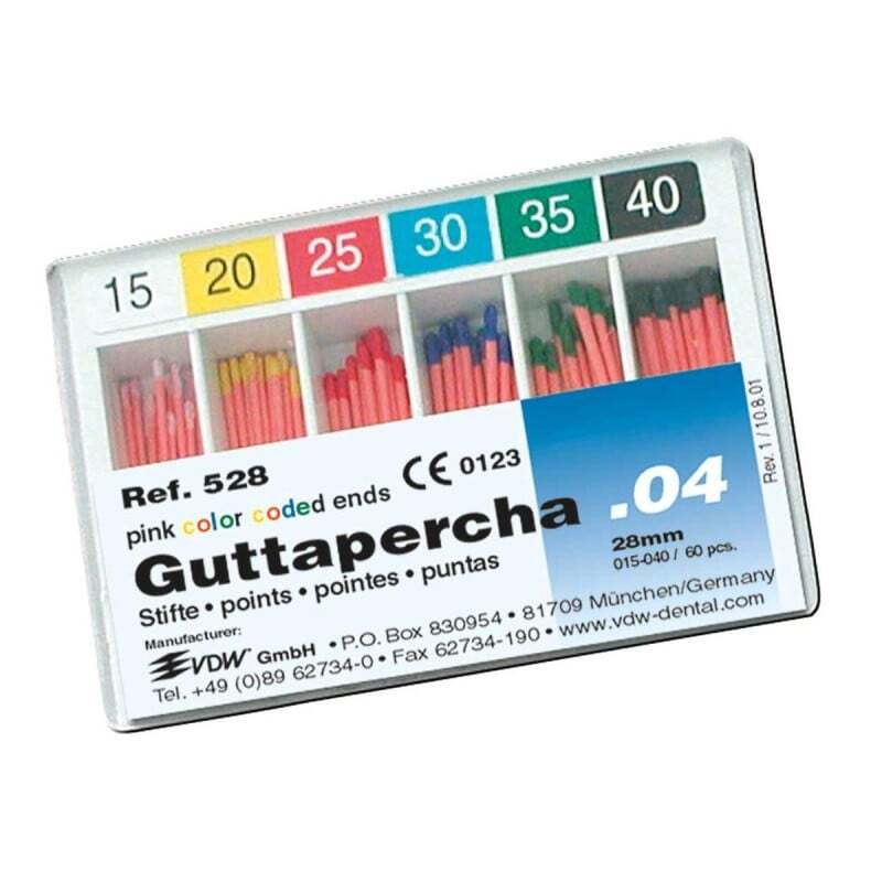 Conic guttapercha 0,4 60 unidades endodoncia vdw