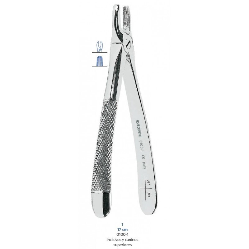 Forceps incisivo no1 asa instrumental asa dental