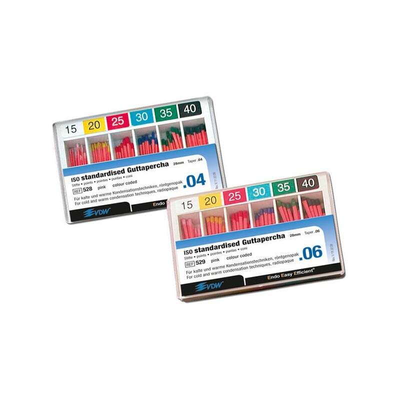Guttapercha padronizada .06 60 unidades endodoncia vdw
