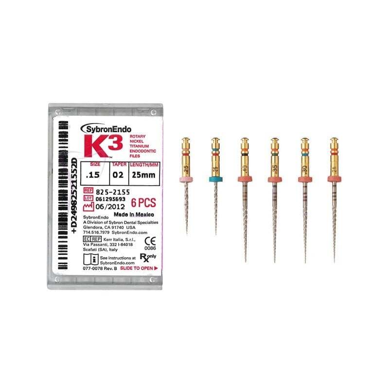 Limas k3 niti 25 mm 06 6 uds endodoncia kerr