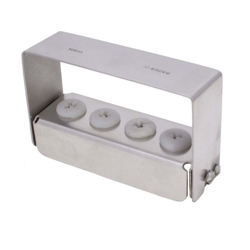 Fresero metalico acero autoclavable 4 ca fresas bader