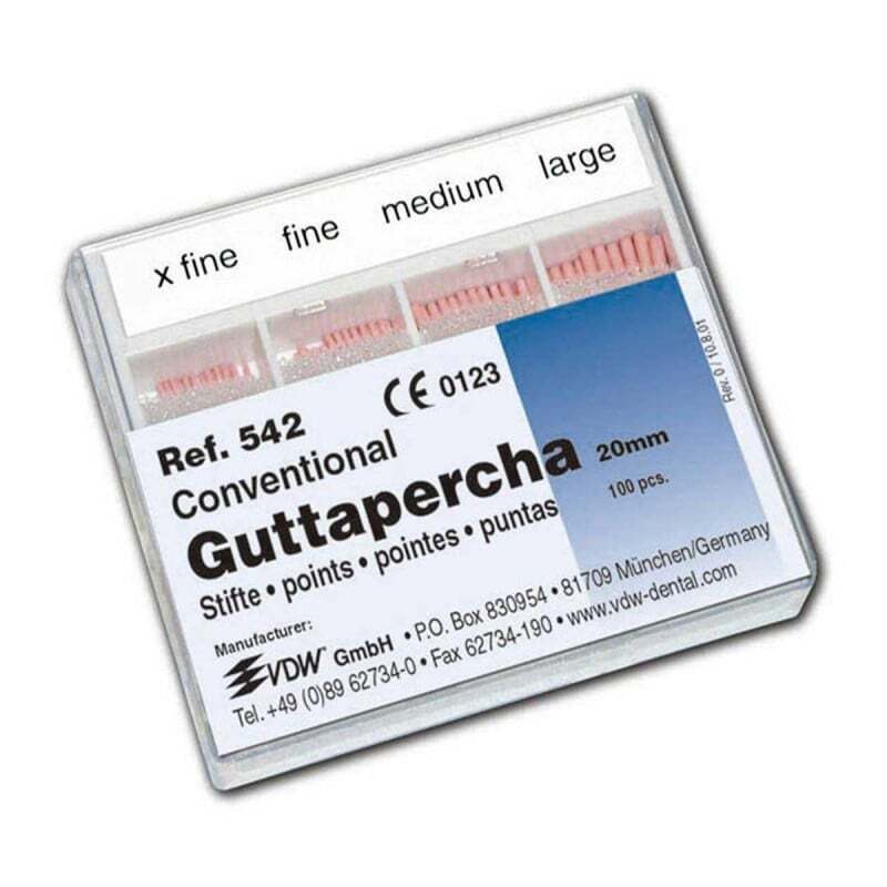 Puntas guttapercha pirata 100 uds endodoncia vdw