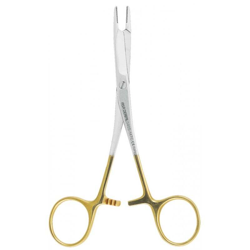 Porta agujas olsen-hegar carburo de tungsteno 14 cm instrumental asa dental