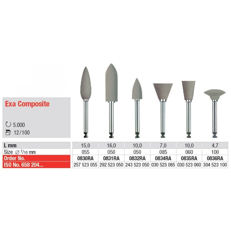 Pulidor p/ composite exa gris pulidores edenta