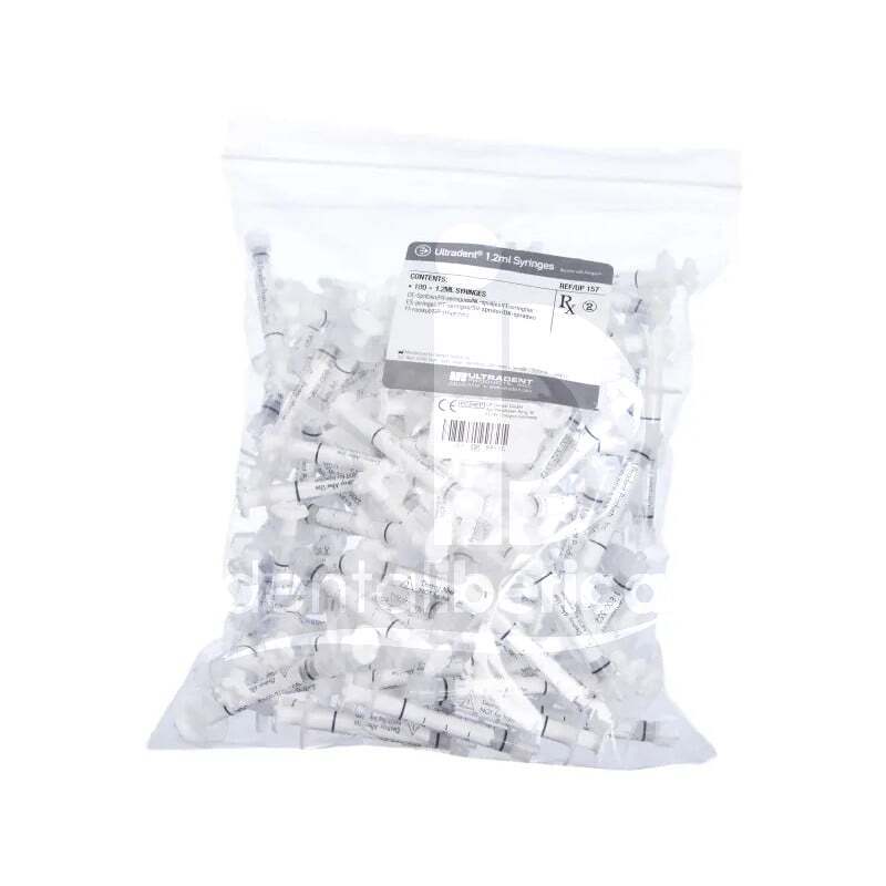 Jeringas vacias luer ultradent 1,2 ml 100 uds endodoncia ultradent
