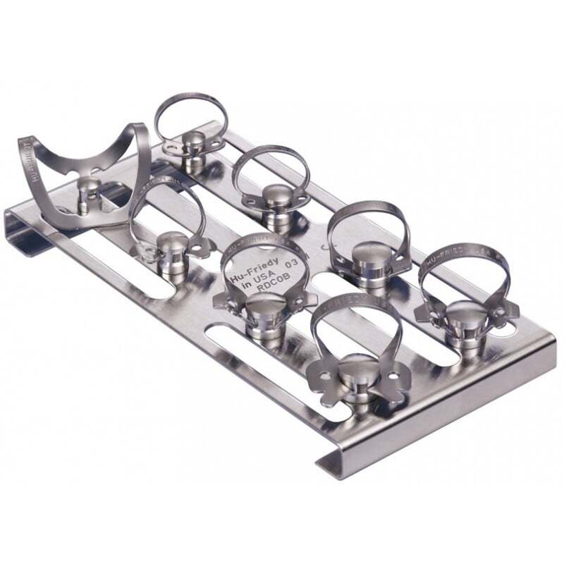 Soporte para 8 clamps satin steel instrumental hu-friedy