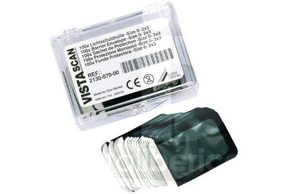 Protections pour plaques vista-scan  nº3  2,7 x 5,4 cm radiographie dürr