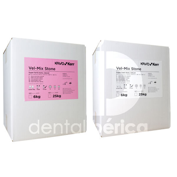 Plâtre vel-mix stone rose ou blanc type iv/4 - 25kg empreintes kerr