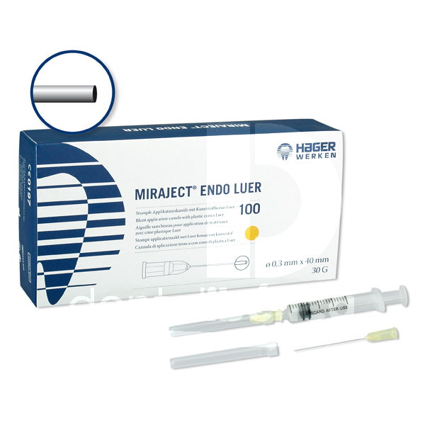 Aiguilles miraject endo luer endodontie hager & werken