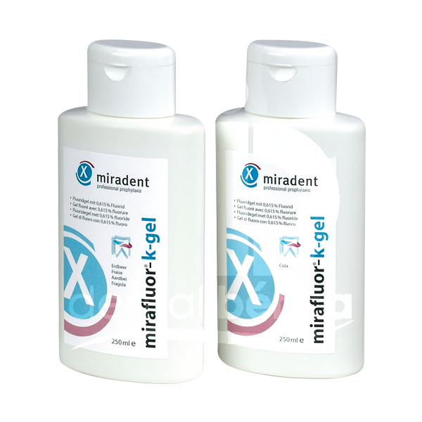 Mirafluor k-gel fluor arome fraise prévention et prophylaxie hager & werken