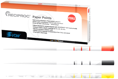 Pointes papier reciproc endodontie vdw