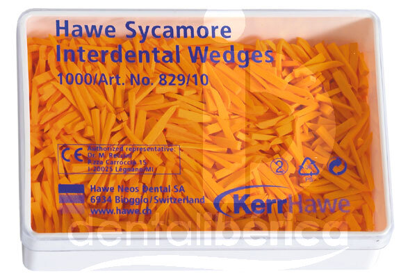 Coins interdent. en bois 1000uds reassort coins interdentaires et matrices kerr