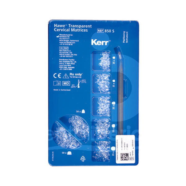 Matrices cervicales transparentes 850s coins interdentaires et matrices kerr