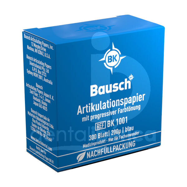 Papier bk 1001 bleu 200 microns prothèses bausch