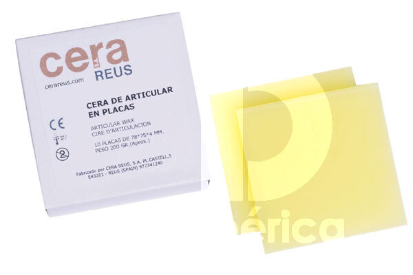 Cire a articuler jaune en plaques empreintes reus
