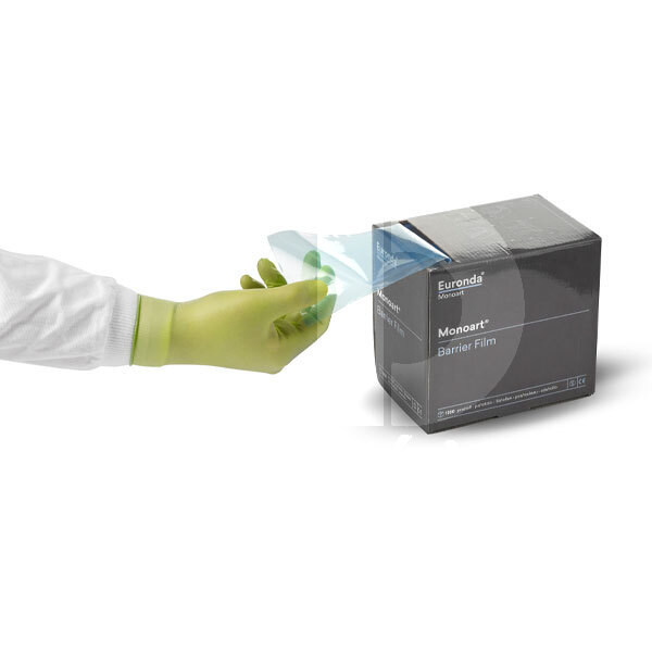 Monoart barrier film bleu 10x15cm. usage unique euronda monoart