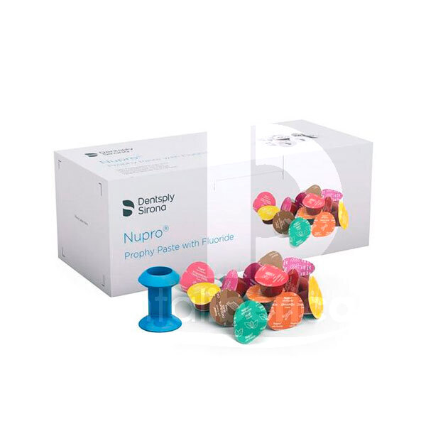 Nupro coupes avec fluor et sans fluor prévention et prophylaxie dentsply