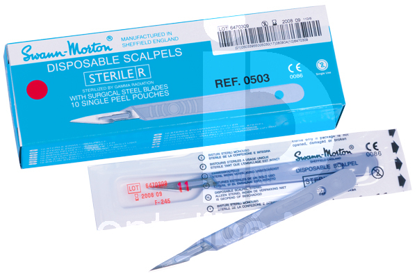 Bistouri jetable avec manche instruments swann morton