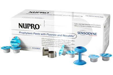 Nupro sensodyne cupules avec fluor prévention et prophylaxie dentsply
