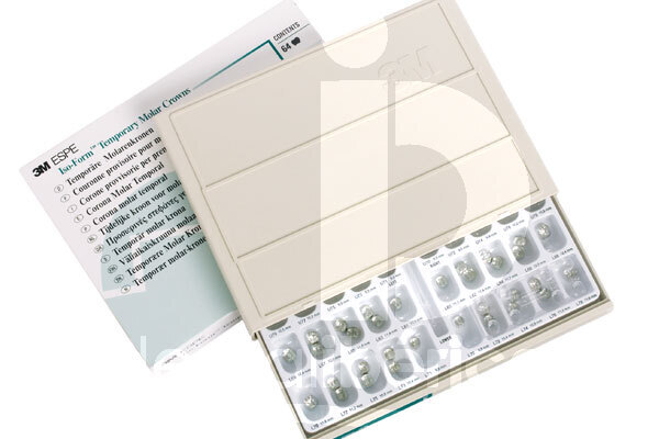 Kit de couronnes preformees iso-form mc-64 molaires prothèses 3m