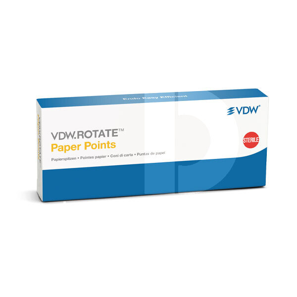 Vdw.pointes papier rotateiso endodontie vdw