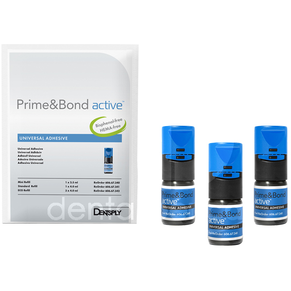 Prime&bond active eco reassort (3x4 ml) restauration dentsply
