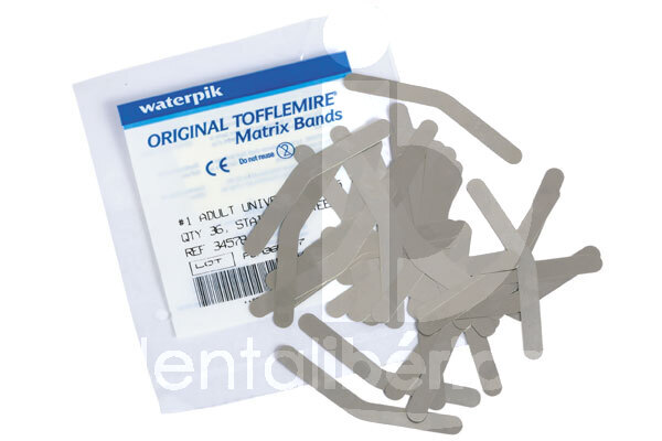 Matrices toflemir nº1 fin 0,025 mm coins interdentaires et matrices teledyne