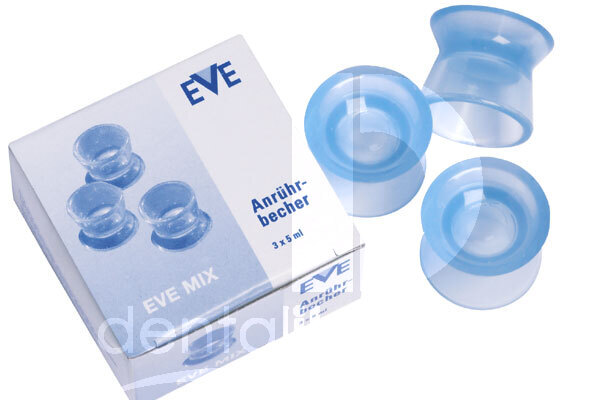 Godets de melange en silicone eve mix bleu prothèses eve