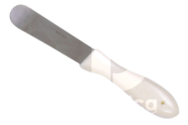 Spatule a alginate avec manche en plastique blanc empreintes mestra