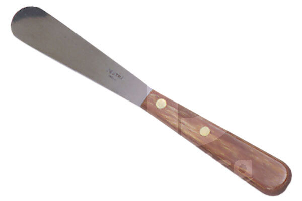 Spatule a platre avec manche en bois empreintes mestra