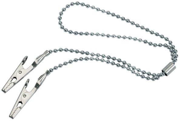 Chainette porte-serviette avec pinces 50 cm usage unique mestra