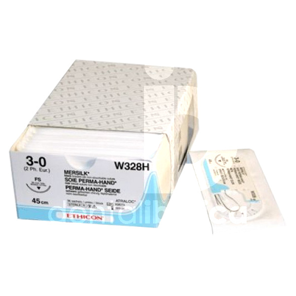 Sutures mersilk 3/8c de 19mm, 90cm. biomatériaux et sutures ethicon