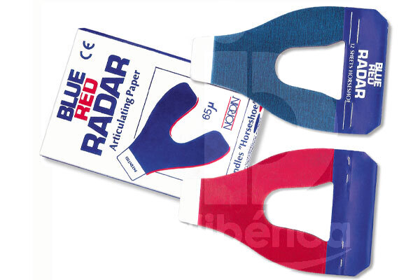 Papier a articuler en fer cheval radar bleu/rouge prothèses nordin