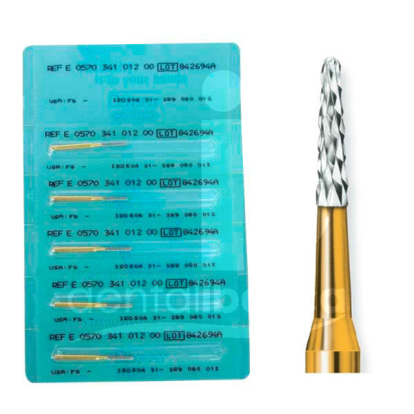 Fraise fg tungstene 571-012 coupe metal fraises dentsply maillefer