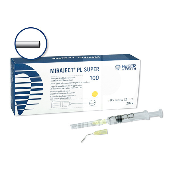 Aiguilles miraject pl super 20g (0,9x22mm) endodontie hager & werken