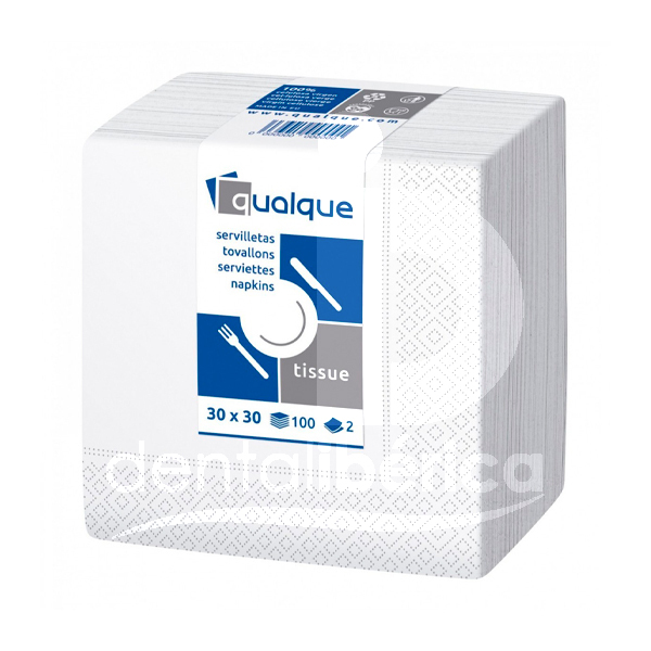Serviette 2 plis 30x30 cm usage unique qualque