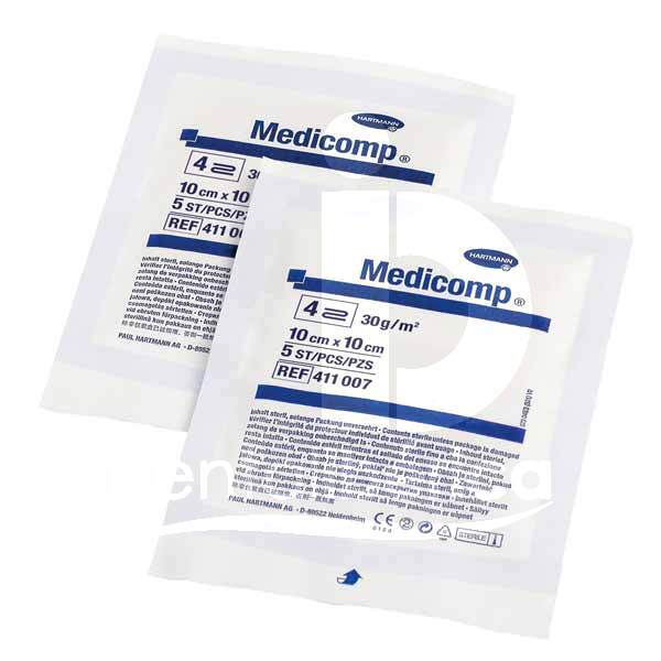 Gazes medicomp stériles 7,5x7,5cm usage unique hartmann