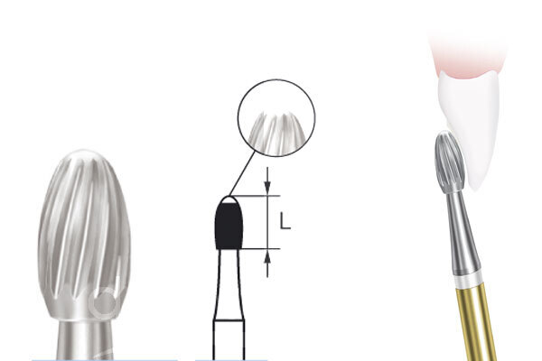 Fraise pour retirer composite h379agk instruments komet