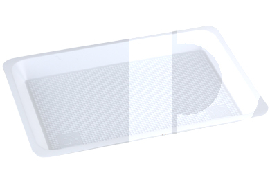 Plateau jetable sans compartiment 15x20x1,5 cm usage unique medistock