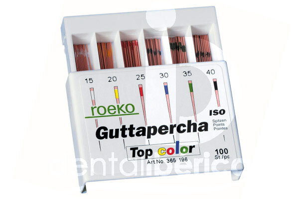 Guttapercha top couleur nº 15-80 roeko endodontie roeko