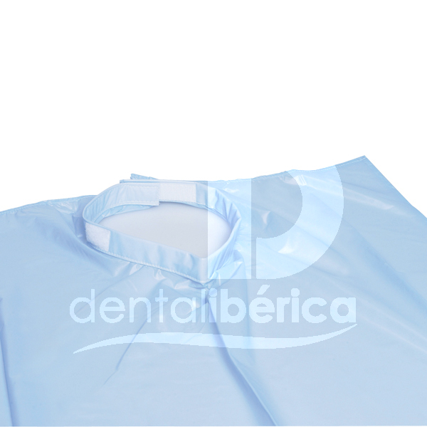 Bavoir-protection lavable bleu 70x58 cm usage unique roeko