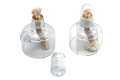 Lampe a alcool en verre instruments larident