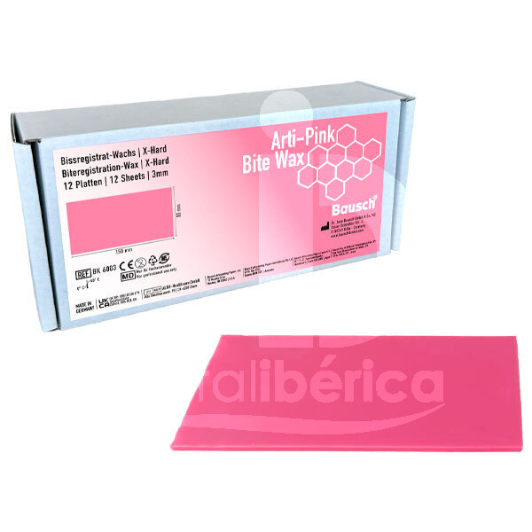 Cire extra dure en plaques arti-pink empreintes bausch