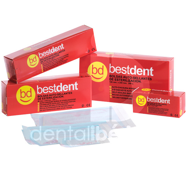 Sachets de stérilisation adhésifs 9x23cm hygiène et stérilisation bestdent